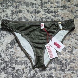 Solid & Striped The Mimi Brass Accent Bikini Bottoms NWT